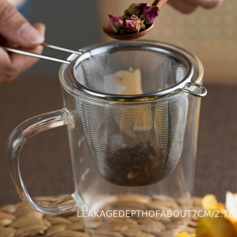 Stainless Steel Tea Infuser Single Ear Hanging Tea Strainer Filter Home Tea Ceremony Accessories