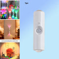 1 RGB cat eye sensor wall light, 7 color modes and stepless dimming LED spotlight, rechargeable plug-and-play ambiance light, modern aesthetic decorative lighting suitable for bedrooms, hallways and stairs
