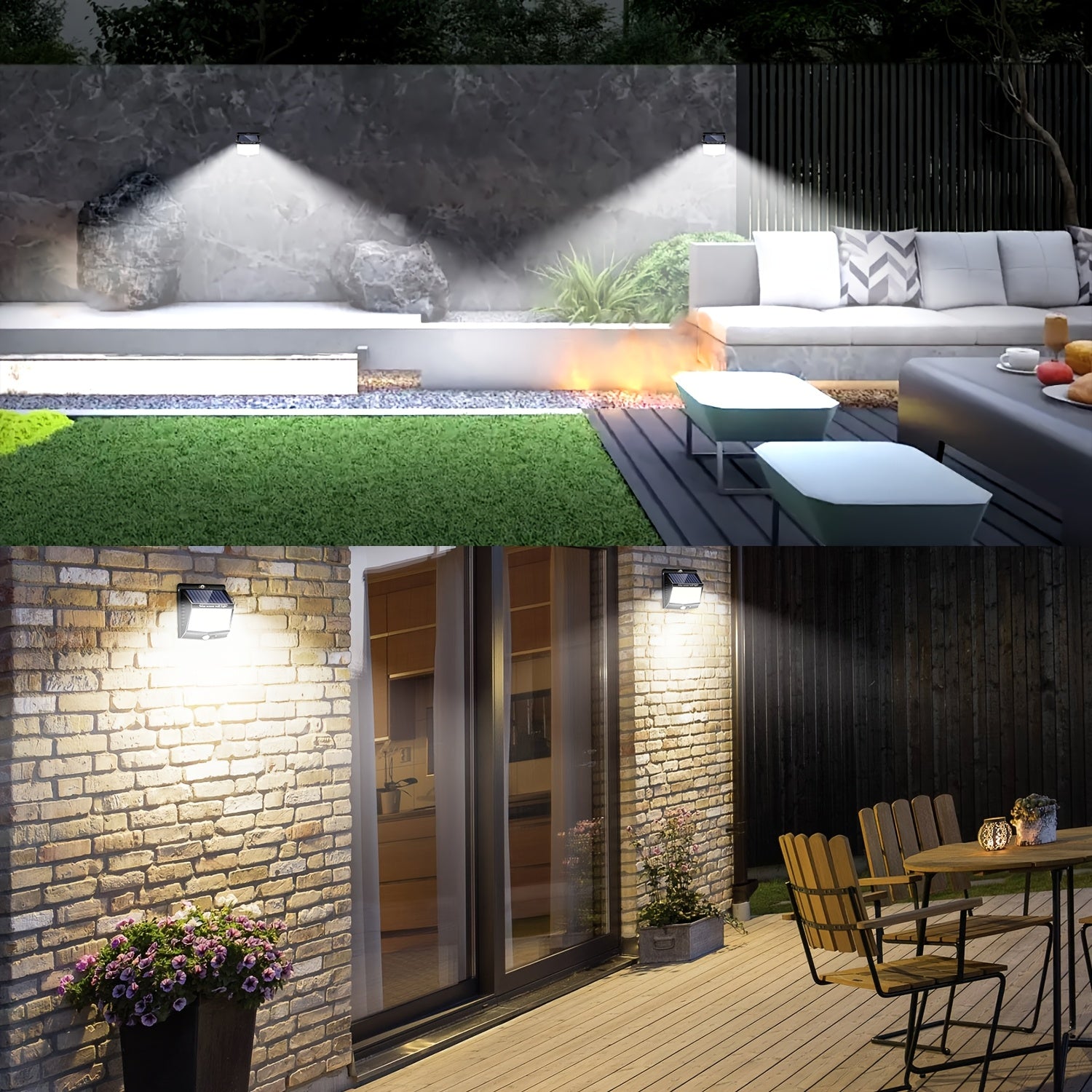 1/2/4 Pack Outdoor Solar Street Light, with 118 LEDs, Motion Sensor and Light Sensor Wall Light, IP65, Exterior Wall Light with 3 Modes, Perfect for Courtyard, Garage, Porch and Garden Lighting, LED Smart Night Light, Dusk-to-Dawn Searchlight