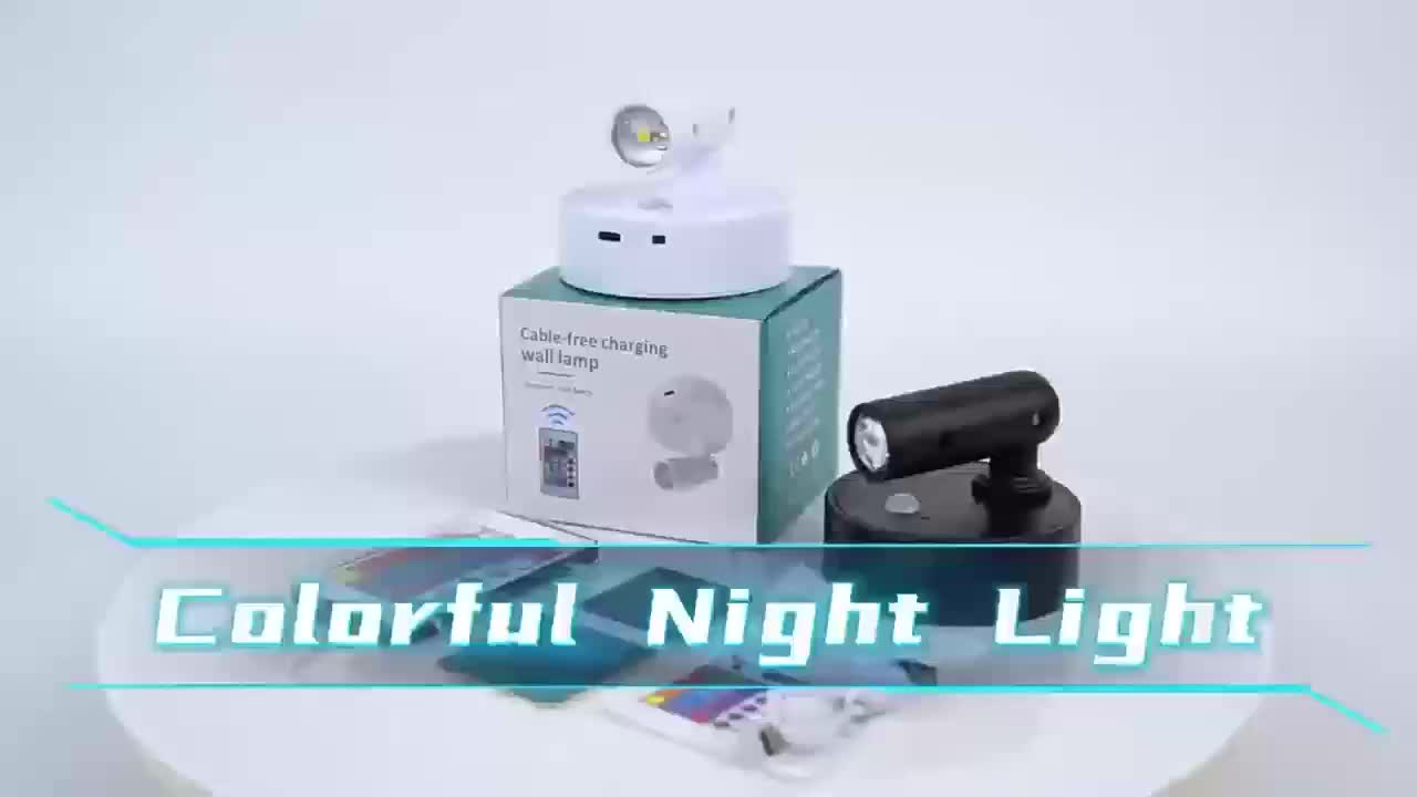 Tri-color temperature wireless motion sensor spotlight, magnetic wall light, high-efficiency sensor light, battery-powered rechargeable wall light, adjustable warm/cool/neutral light, indoor spotlight, suitable for hallways, photos, artwork display