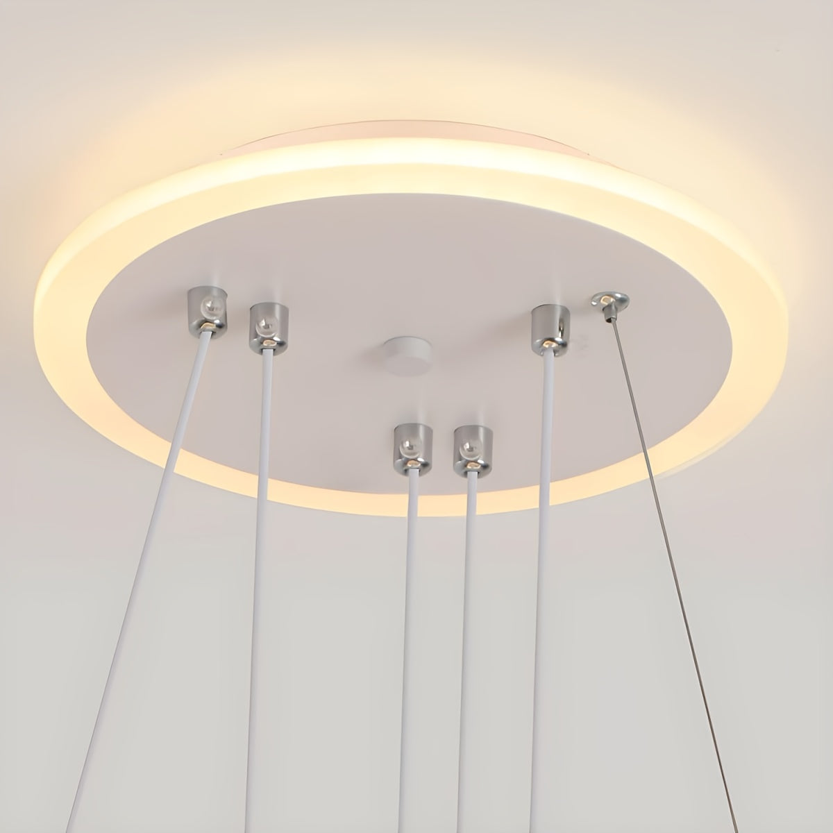 Modern LED pendant light three-color dimmable pendant light, suitable for kitchen island, dining room, living room, modern pendant light, height adjustable, perfect for modern home decoration