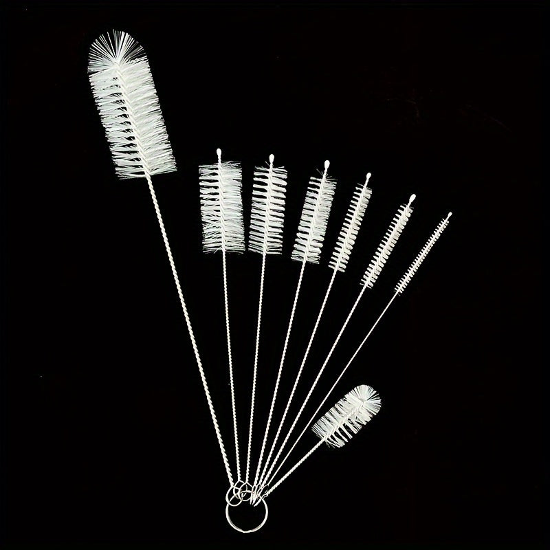 1/8 Set Cleaning Brushes – Pipe Cleaning Brush, Cup Brush, Thin Straw Brush, Long Tube Brush, Drain Pipe Unclogging Brush, Small Straw Brush, Long Bottle Brush, Kitchen Cleaning Brush, Cleaning Supplies & Tools