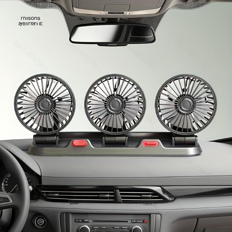 New Upgraded High Air Flow USB Fan, Adjustable Up and Down, Three-Headed Yellow Fan Blades, Fast Cooling Effect