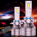 2-Pack LED Headlight Bulb Combo 9005+9006, 12V/24V 5000K Double-Sided Super Bright COB Chips, No Battery Included, Car Lighting, Transparent Beam Light, High Performance Bulbs