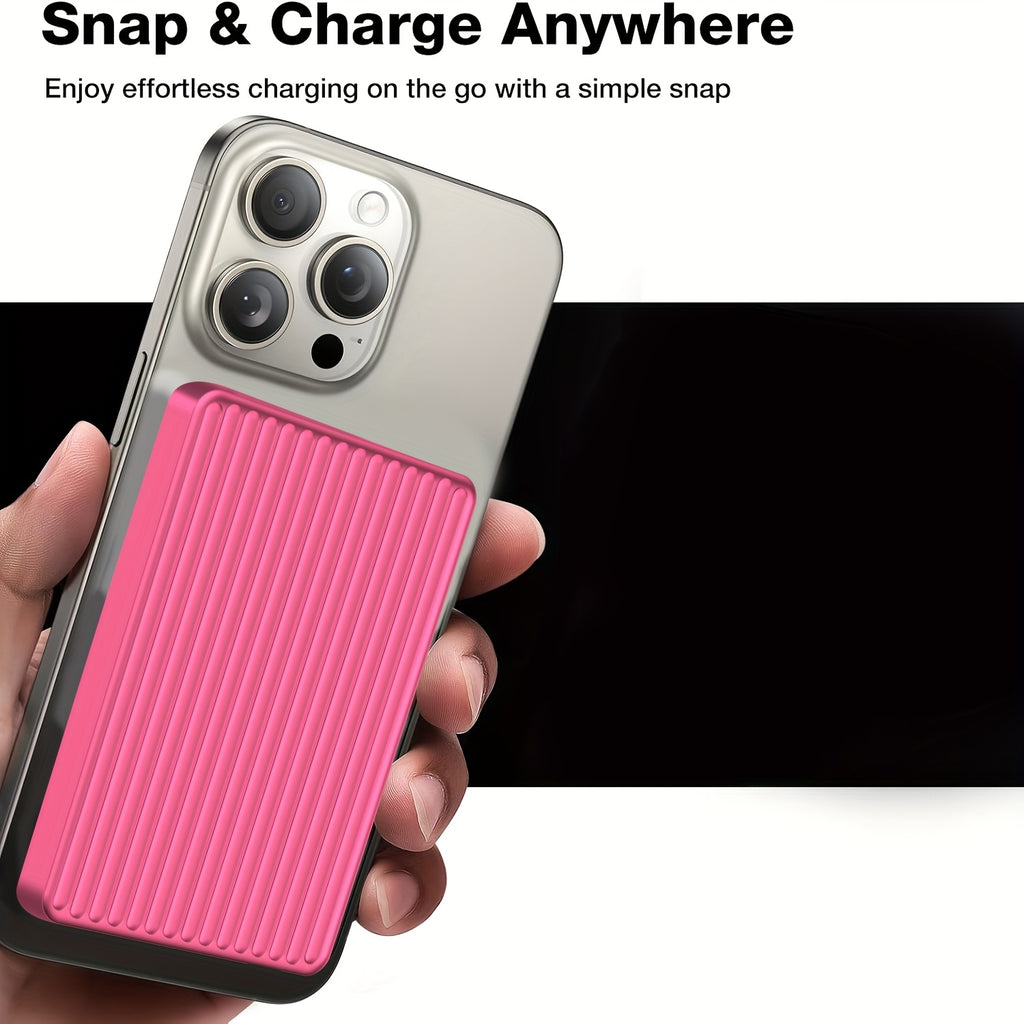 Magnetic Power Bank with a Capacity of 5000 Mah, Featuring Wireless Portability And 20W USB-C Fast Charging, Compatible with Iphone 15/14/13/12 Series