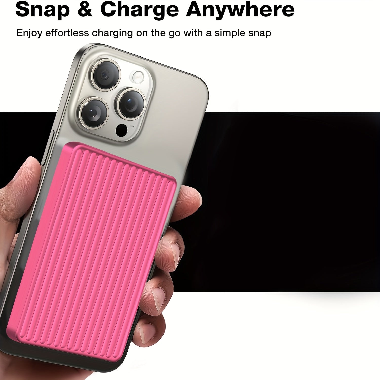 Magnetic Power Bank with a Capacity of 5000 Mah, Featuring Wireless Portability And 20W USB-C Fast Charging, Compatible with Iphone 15/14/13/12 Series