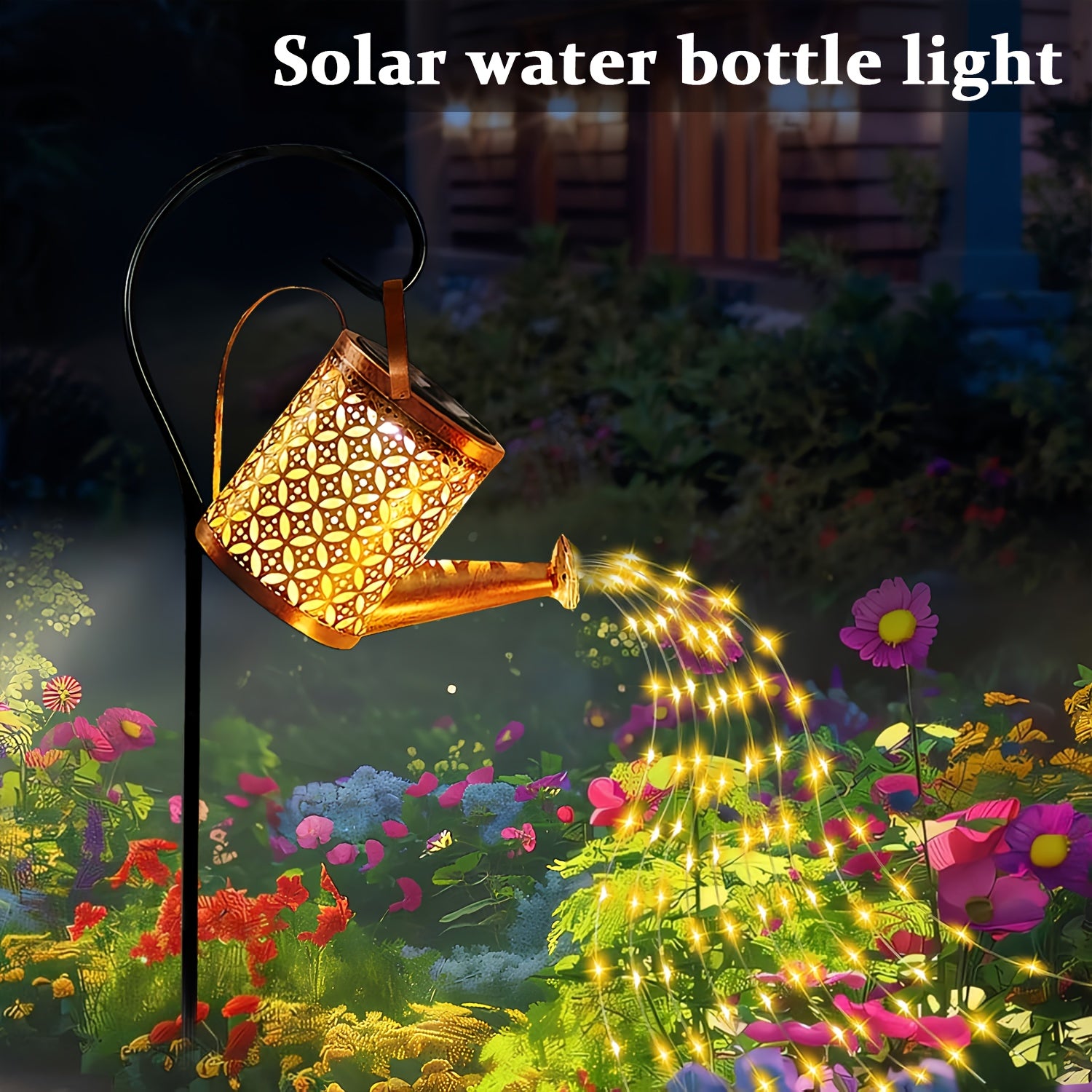 1pc Solar LED Kettle Light, Solar Garden Light, Solar Decorative Light, Outdoor Solar Hanging Light, Metal Solar Landscape Light, Perfect for Decorative Lighting of Courtyard, Garden, Lawn, Patio, Terrace, Pathways, Streets.