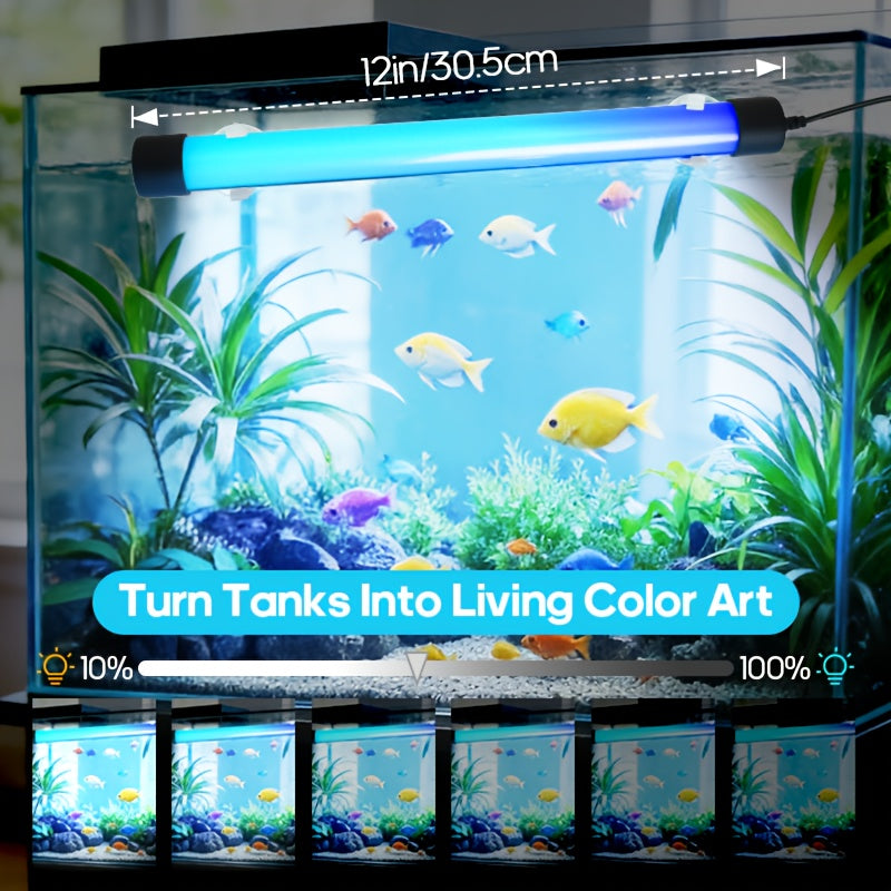 Aquarium light, fish tank light, lighting equipment, multi-functional, suitable for fish growth, multiple lighting modes, suitable for wall mounting on small and medium-sized indoor aquariums, indoor lighting tube, waterproof