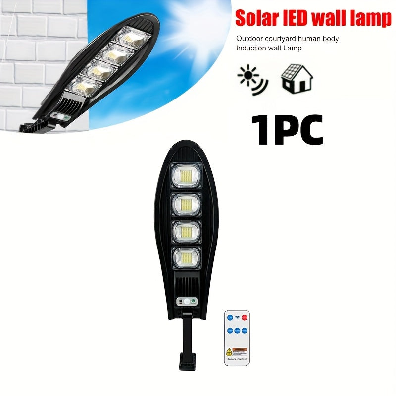 Outdoor Solar Street Light. Ultra-Bright Illumination, Three Lighting Modes, Supports Remote Control and PIR Motion Sensor Dimming. Perfect for Street Lighting, House Exterior Wall Lighting, Courtyard Lighting
