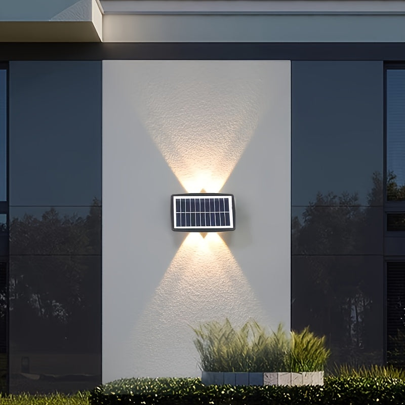 New Solar Wall Light, Outdoor Wall Washer Light, Courtyard Villa Exterior Wall, Balcony, Fence, Up and Down Wall Light, Hallway Decoration, LED 10-Light Wall Light
