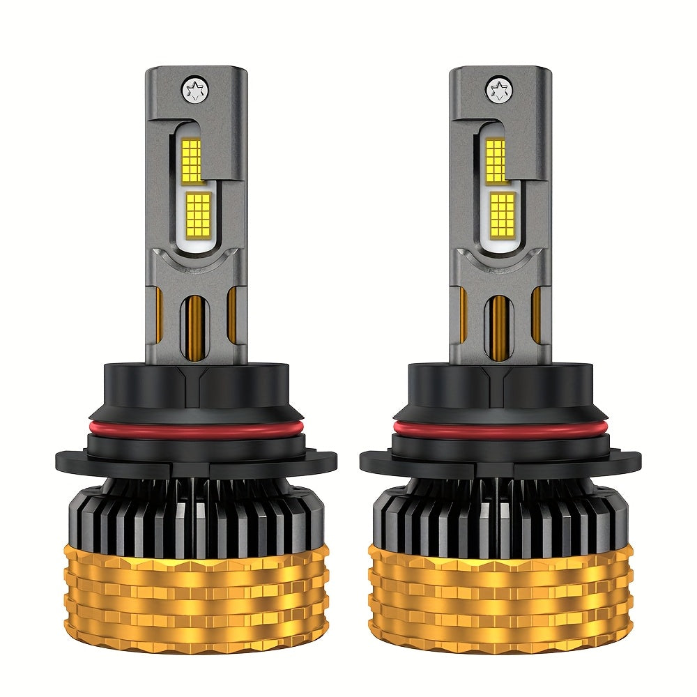 2-Pack 220W H7 H4 H11 LED Bulbs 9007 9008 H13 LED Lights Compatible with H1 H3 HB3 9005 HB4 9006 9012 12V 24V LED Headlight Bulbs 6000K