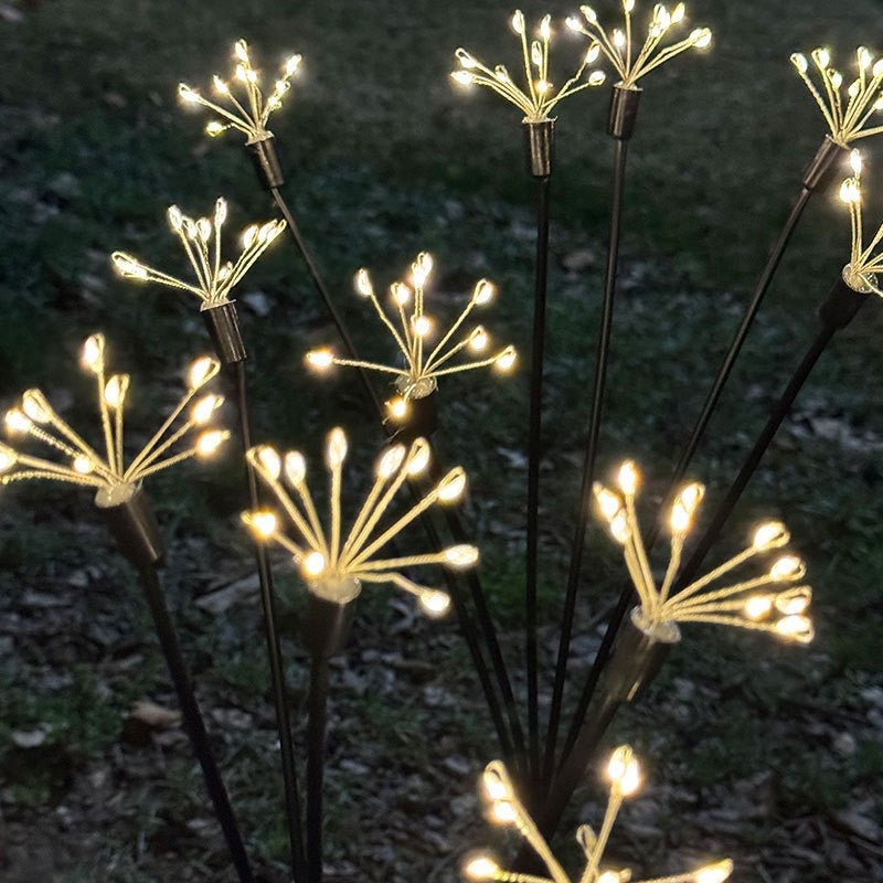 New Outdoor Solar Firework Light | IP65 Waterproof Rating, - 2 Modes Switch | Perfect for Courtyard, Walkway, Garden, Christmas and Halloween Party Decoration
