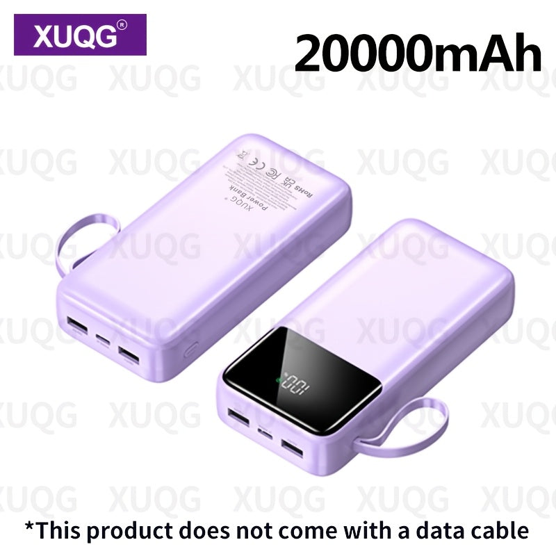 20000mAh Power Bank with LED Power Display, Dual Output, Built-in Lanyard, Compact and Portable Phone Charger. Suitable for iPhone 15 Pro/14 Max/13/12 Devices/Android (USB, Type-C). Outdoor Emergency Power Backup Battery. Category: Portable Mobile