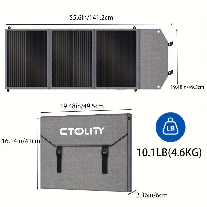 400W/200W/100W 可攜式太陽能板，可折疊太陽能毯，單晶高功率太陽能板，太陽能電池效率高達 23%，適用於戶外探險船用電站、花園、庭院、屋頂、露營 RV 太陽能發電機