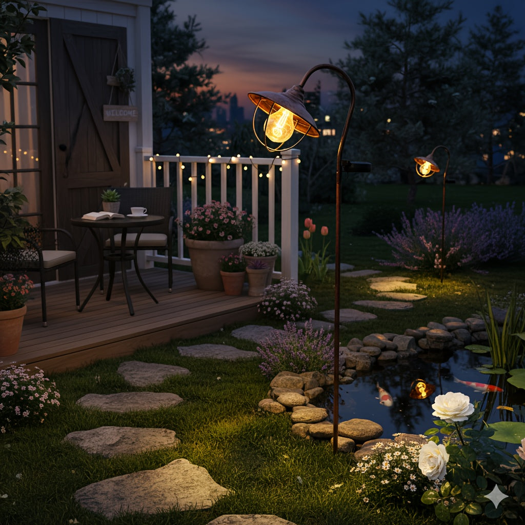 1-Piece Vintage Elbow Ground Insert Light, Courtyard Lawn Gardening Outdoor Lighting, Outdoor Courtyard Garden, Christmas, European Vintage Courtyard Light Garden Decoration