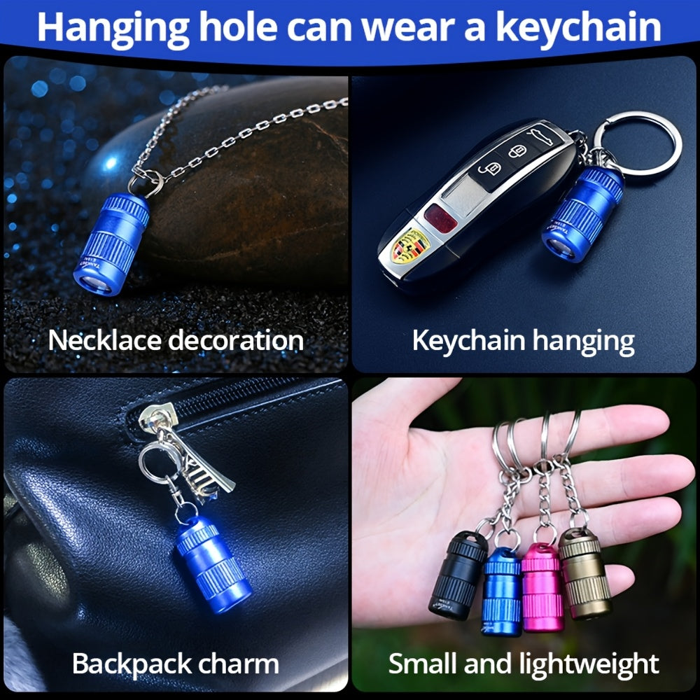 Outdoor Mini Ultra-Slim Keychain Flashlight, Multi-Color Portable Long Endurance Emergency Torch, Compact Lighting Device, Exquisite Small Perfect Gift