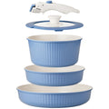5PCS Non-stick Cookware Set, Detachable Handle Pot and Frying Pan Set, Induction Compatible Oven Safe Kitchen Cookware Set
