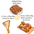 混合口味狗咬膠 - 牛肉、肋骨、土豆 - 高蛋白（30%）、低脂肪、持久牙齒清潔 - 易消化硬質訓練零食，適合幼犬訓練、潔齒 - 全品種（小、中、大型犬）- 袋裝，極限咀嚼專用，寵物牙齒護理，視覺吸引力，天然原料，牛排形狀零食，中等體型犬