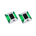 2/4 Pcs Solar Driveway Dock Lights, IP67 Solar Deck Lights, Outdoor Warning Step Lights Reflective Road Markers for Sidewalk Stair Garden Path Walkway (Red Green Blue Yellow Daylight White)