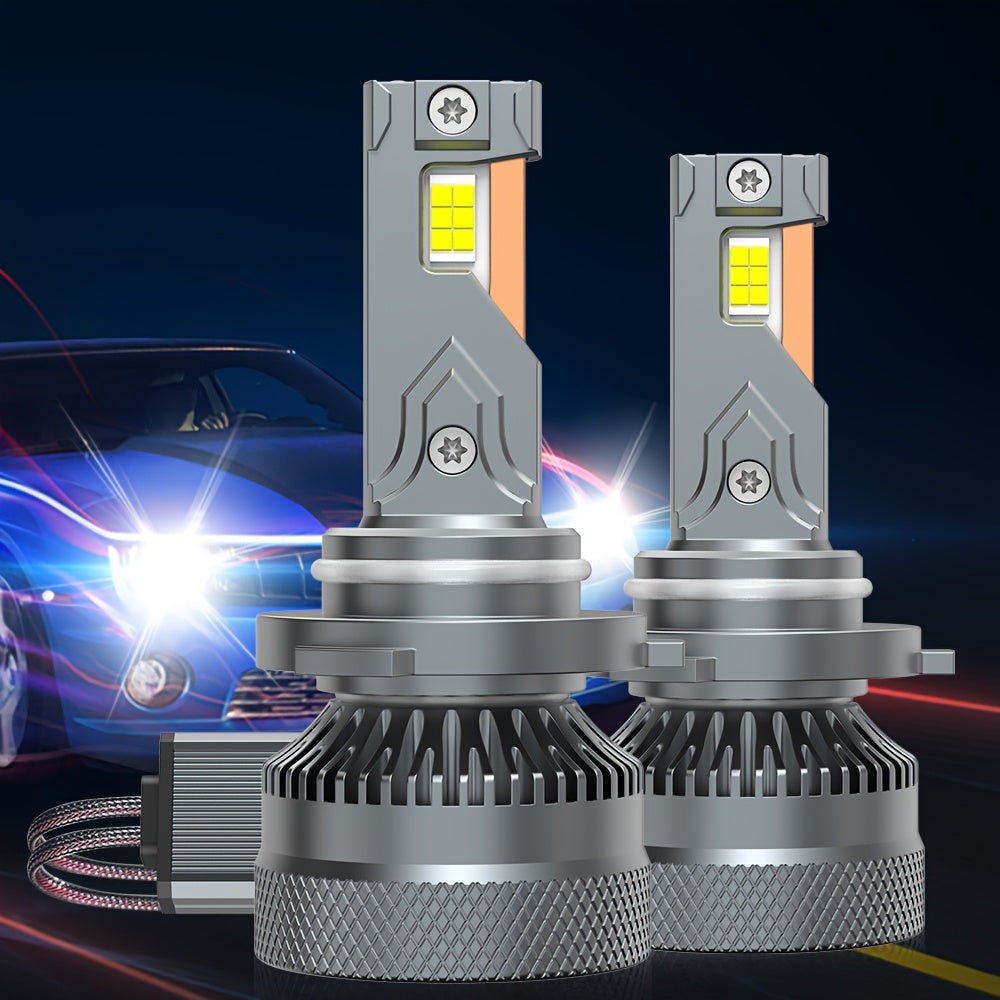 2-Pack 40000LM Super Bright LED Headlight Bulbs Dual Copper Tube Design, H7 800% High Brightness, 6500K 220W, 12V Aluminum Alloy, Direct Plug-in Installation, No Battery Car Headlight 9012/HIR2 9006/HB4 9005/HB3 H11/H9/H8