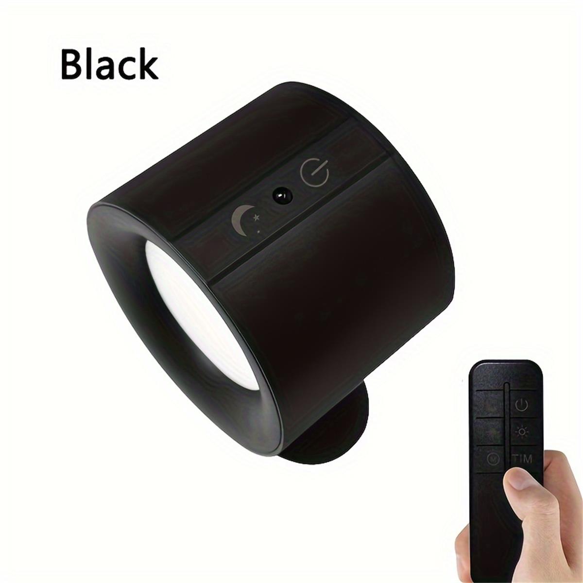 1 indoor rechargeable LED spotlight, dual-side light source, Type-C charging and USB interface. Suitable for wireless art spotlight in living room, with timer remote control, adjustable wall light, suitable for galleries, wardrobes, portraits, statues