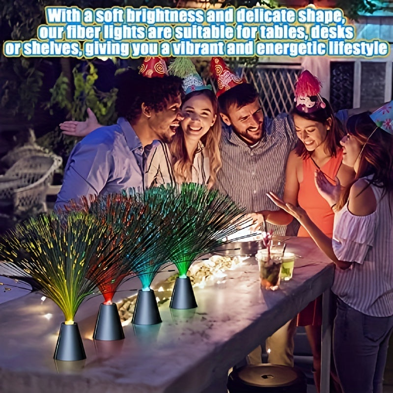1pc LED 7-color changing fiber optic light, party centerpiece festive ambiance light, calming light suitable for parties, birthdays, bars, neon lights, nightclubs