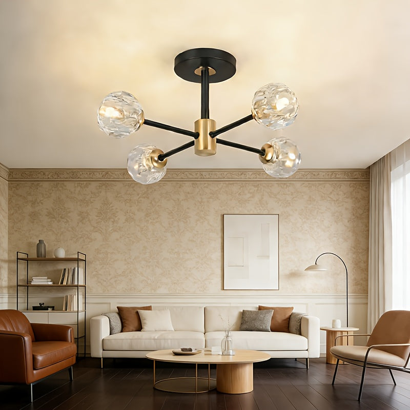Modern clear glass pendant light fixture, G9 base hanging pendant light, suitable for kitchen island, bedroom, dining room, living room — hardwired 110V/220V, glass material, mounting accessories included (bulb not included)