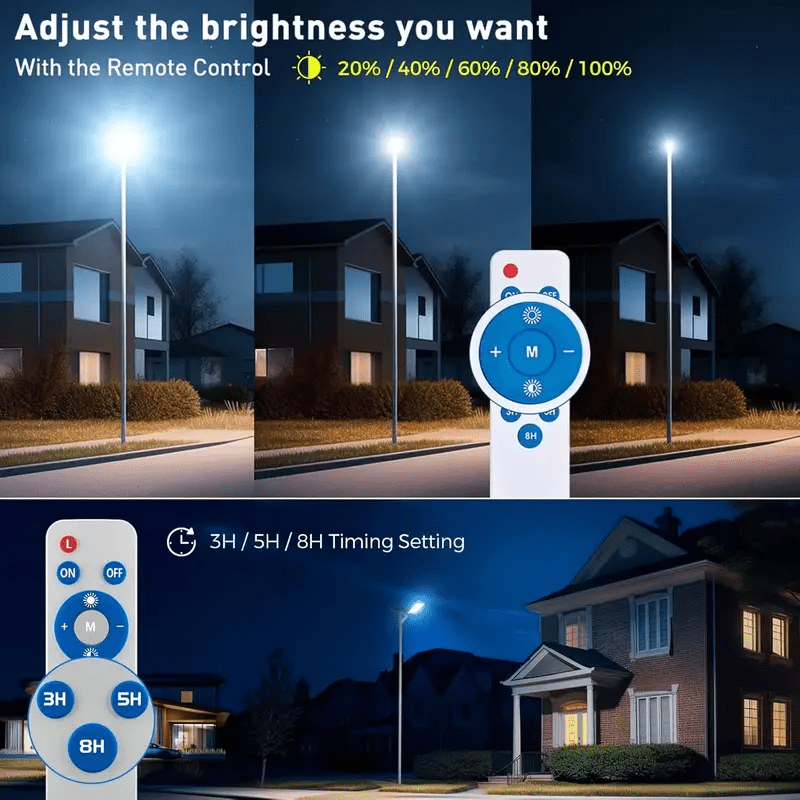 1/2/4 Pack Solar Street Light, Waterproof IP65 LED Solar Wall Light, 6000mAh LED PIR Motion Sensor Light Street Light with Remote Control, 6500K Dimmable Outdoor Garden Lighting, 357 LED Beads Outdoor Solar Street Light, Perfect for Courtyard