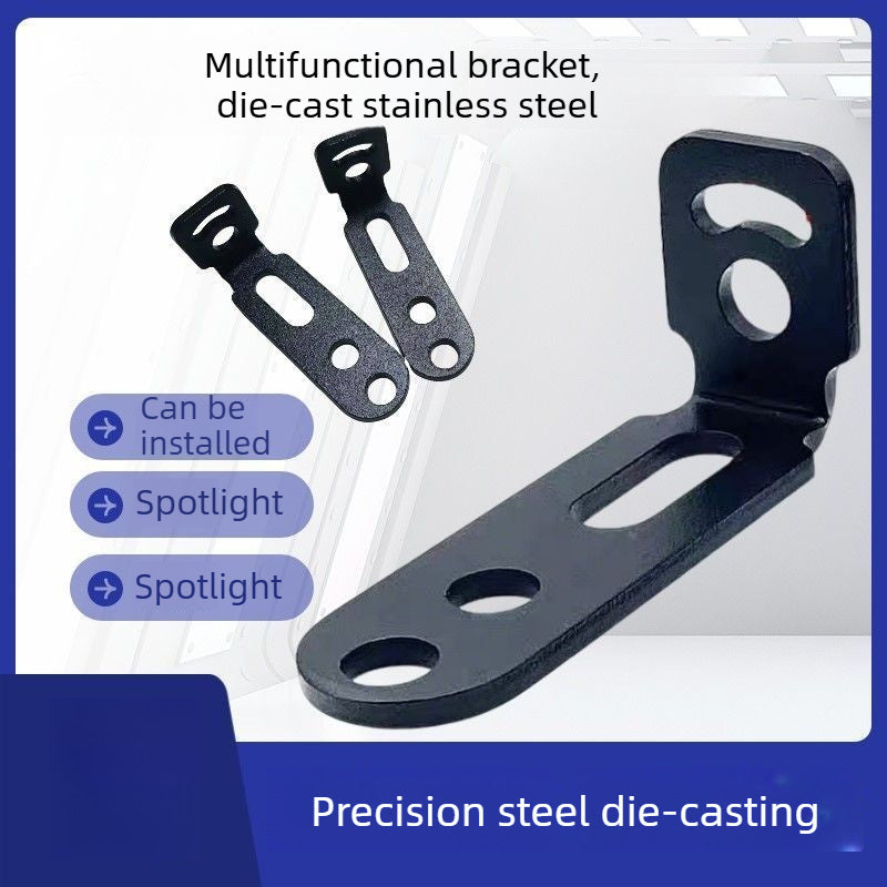 Motorcycle Spot Light Mount – Universal Adjustable Bracket for Scooter, Electric Bike Fender, LED Fog Light Holder – Metal Motorcycle Modification Part