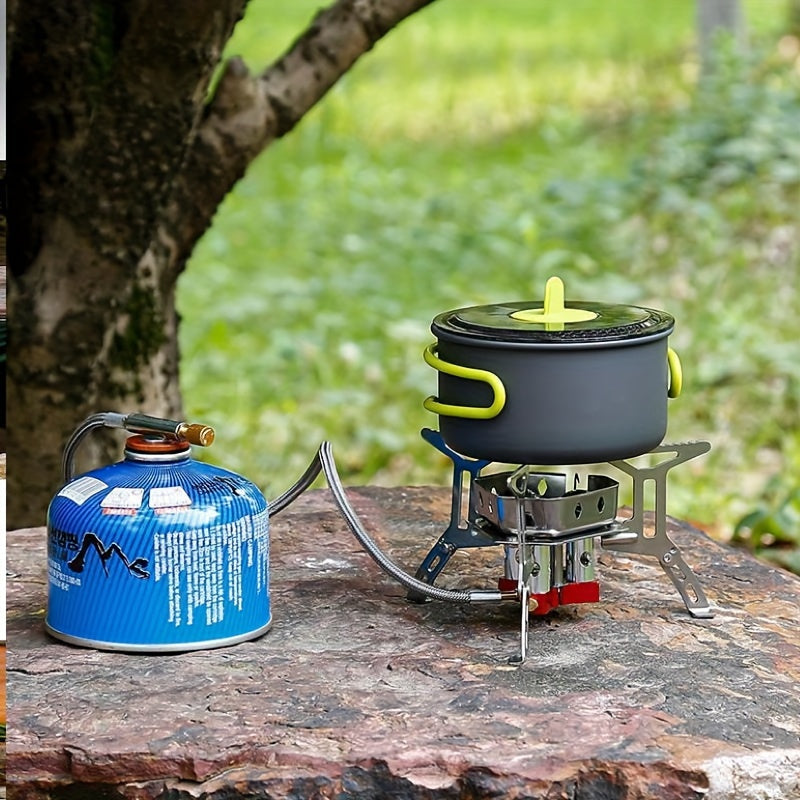 Stainless Steel Portable Camping Stove – Windproof, Foldable Design with Storage Case – Ideal for Hiking, Fishing and Picnic