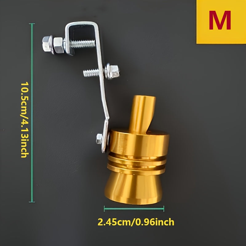 3pcs/6pcs Universal Turbo Whistle Exhaust Pipe Simulator, Aluminum Alloy Exhaust Valve Noise Generator, Suitable for Motorcycles, Trucks, Sedans, SUVs - Car Modification Accessories, Halloween Prank Prop, Christmas Gift