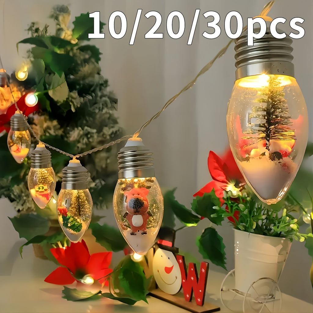 10/20/30入 LED燈泡 - 電池供電 10LED 燈，適用於室內/戶外花園、婚禮、節慶、露營、居家、花園、聖誕節、派個裝飾（不含電池）