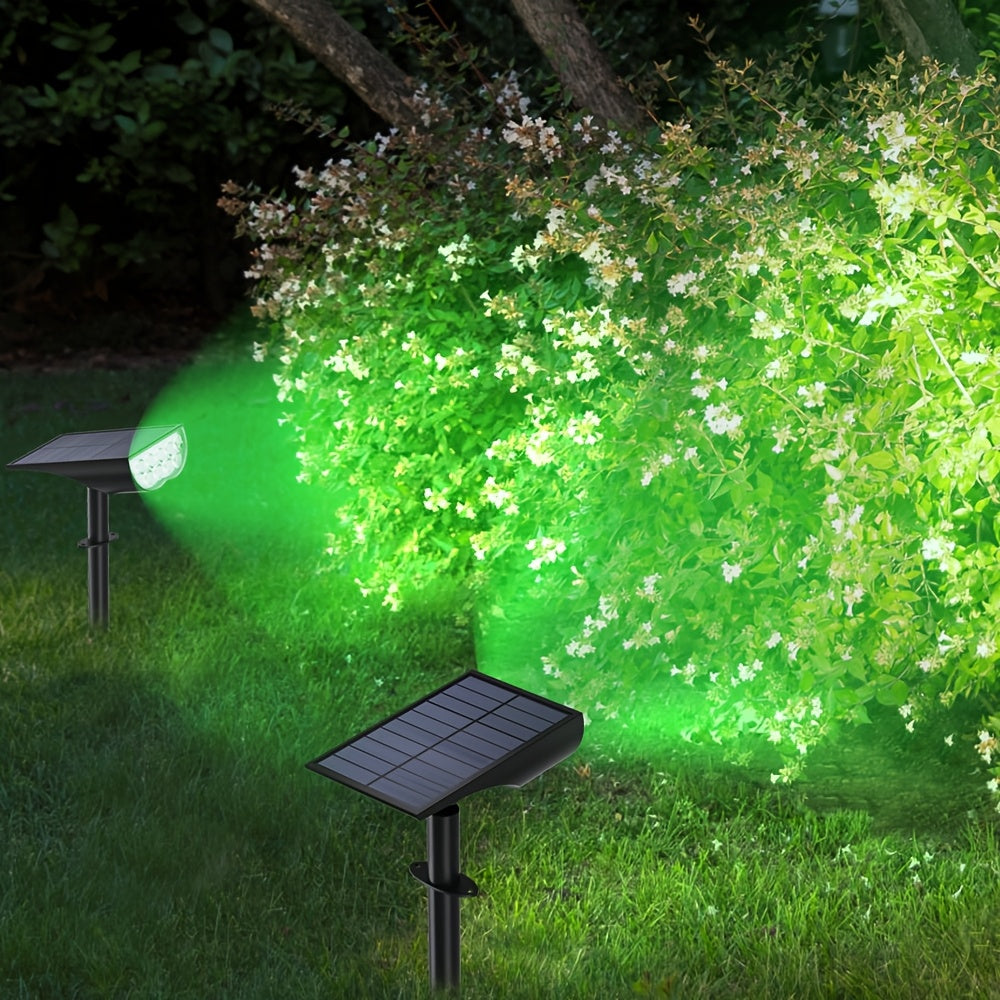 1-pack outdoor solar spotlight 9 LEDs landscape decoration courtyard lawn lamp solar tree light, 5 lighting modes without remote control