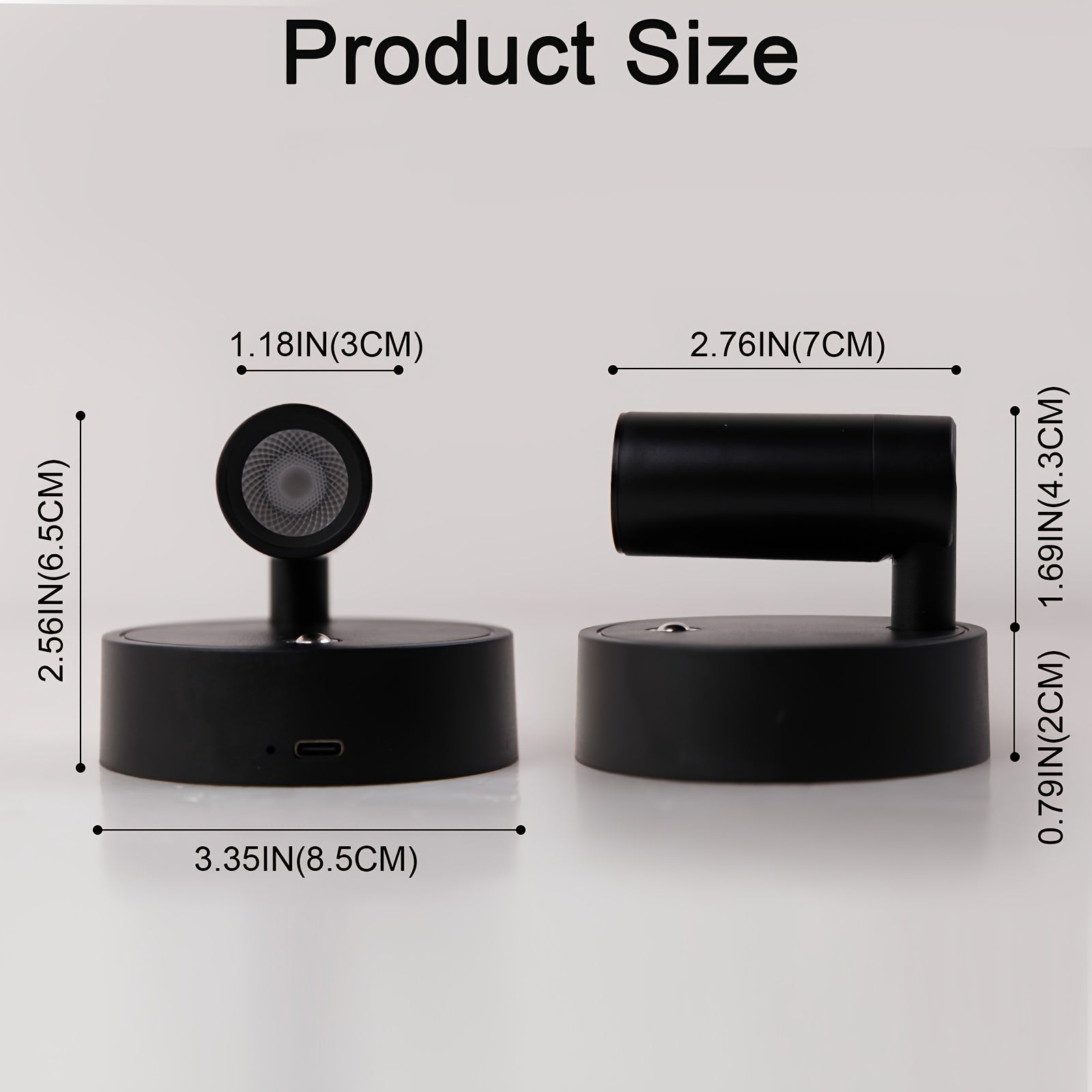 Portable home decorative wall light, magnetic projection light, USB tube light, bedroom wall cleaning light, wall LED light, rechargeable battery, indoor spotlight (3000K/4000K/6000K), dimmable, suitable for plant wall display