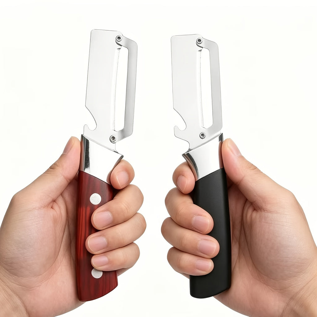2Pcs Multifunctional Stainless Steel Peeler, 2-in-1 Kitchen Fruit Vegetable Peeler and Bottle Opener, Household Convenient Peeling Tool
