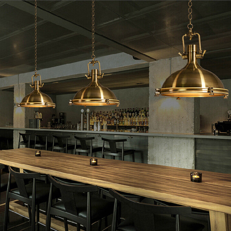 Vintage Chrome Pendant Light