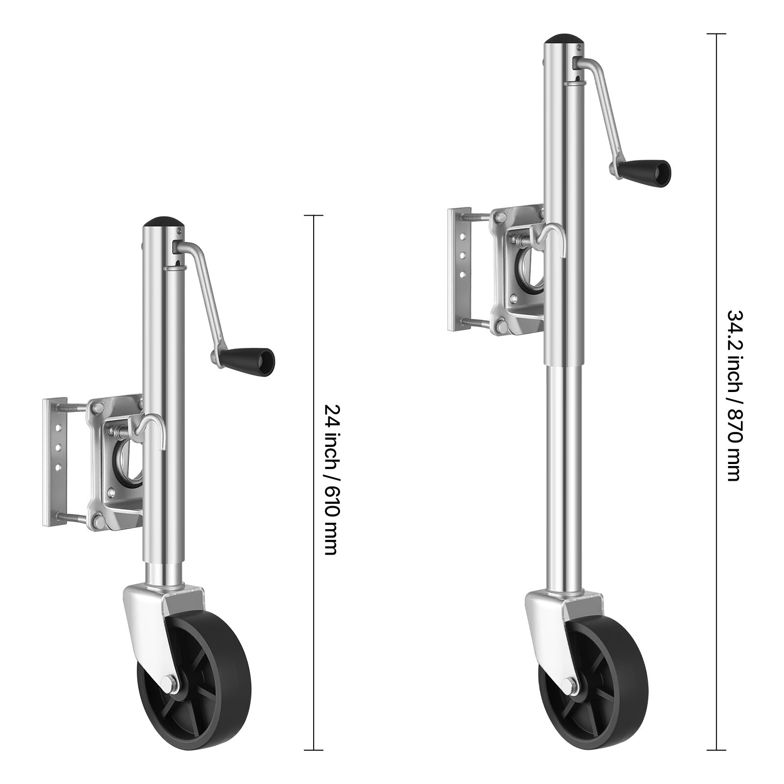 VEVOR Boat Trailer Crane Marine Heavy Duty Swivel Mount Tongue Crane 1000-2000 Lbs Load Capacity