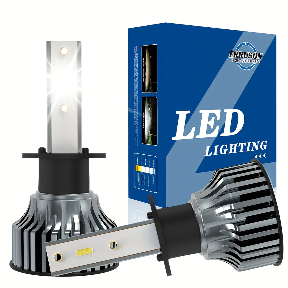 Erruson 2-Pack Dazzling Car Bulbs 9005/HB3 9006/HB4 H11 H4 H7 H1 High/Low Beam Dual-Use Turbo Light, 30000 Lumens 300W 3000K/4300K/6000K/8000K/25000K Car Light, 700% Brightness