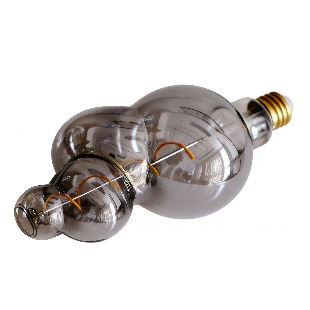 1PC, LED bulb special shape warm light LED bulb 120V 4W 2300K E26 dimmable amber glass gray glass suitable for home chandelier