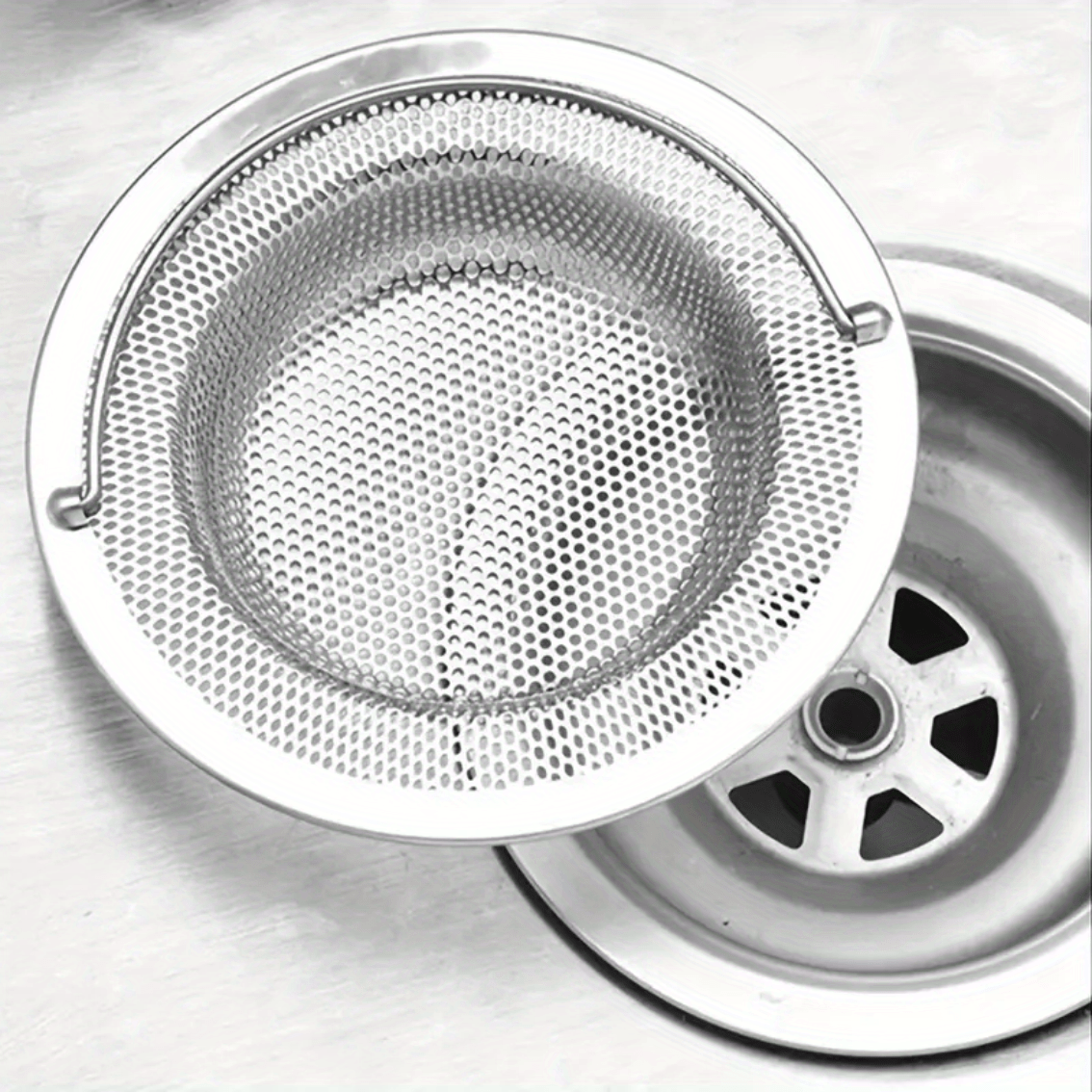 2-Pack Kitchen Drain Strainers – Anti-Clog Stainless Steel Sink Drain Traps, Fits Various Diameters, Mesh Design for Kitchen & Bathroom – Mother's Day Gift, Ideal for Easter, Valentine's Day & Birthdays