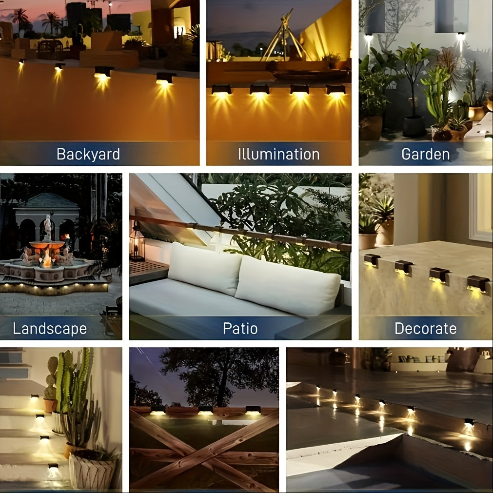 16-Piece Solar Garden Wall Washer Light, with Warm Light and White Light Options. Suitable for Courtyard, Villa, Stairwell and Other Places