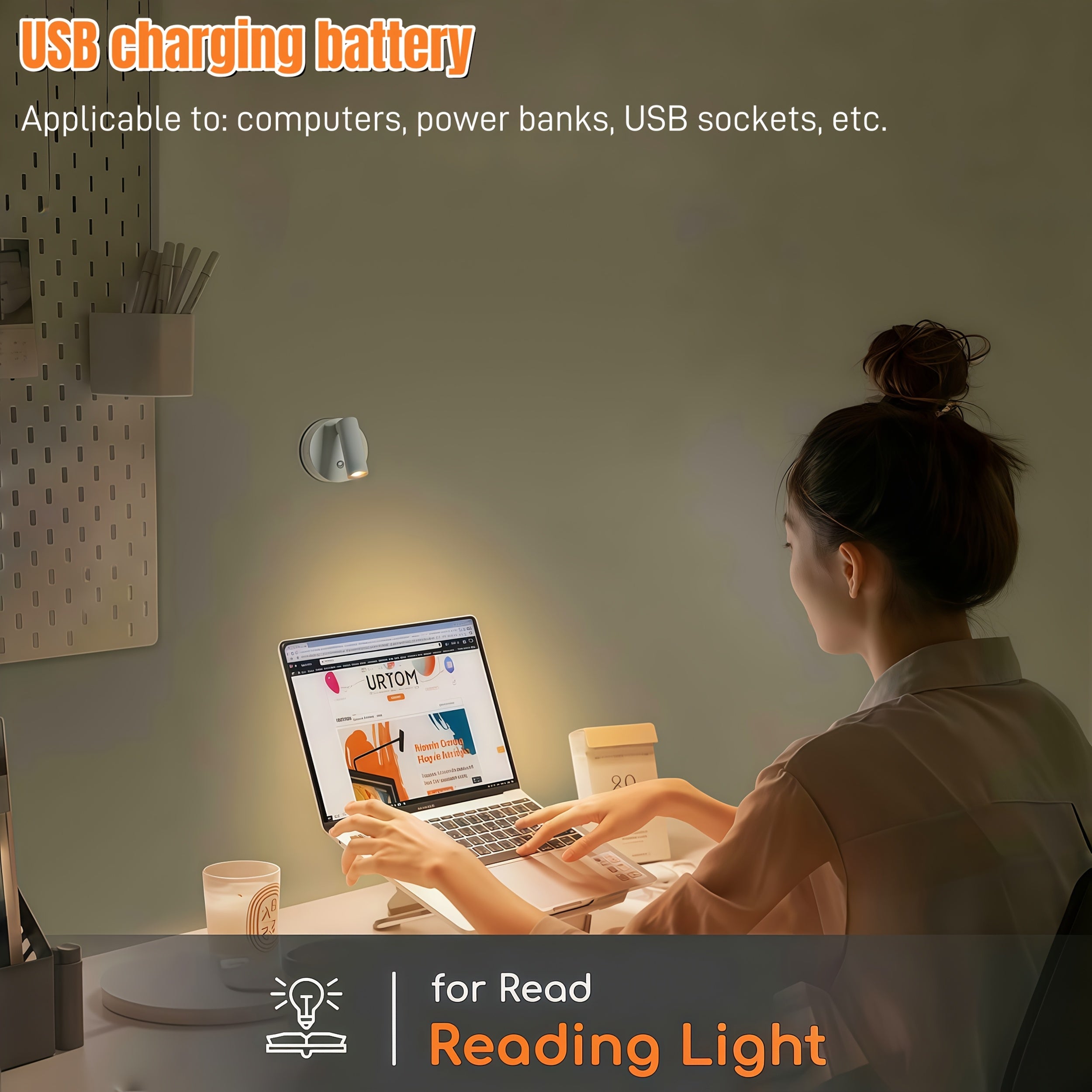 1 Smart Magnetic LED Wall Light, USB Charging, Metal Touch Button Control, LED Spotlight, Ambient Light, 3 Colors Adjustable, Brightness Adjustable, 1200mAh Rechargeable Battery, Suitable for Bedroom, Restaurant, Party, Exhibition
