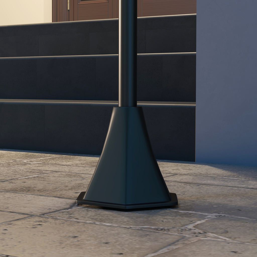 Outsunny Solar Lamp Post Light, 72" LED Outdoor Street Light, IP44 Protection Rating, Perfect for Courtyard, Garden, Backyard, Pathway, Cool White Light