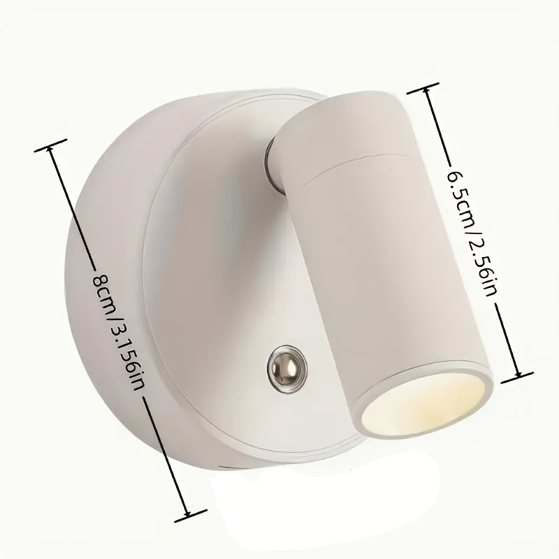 Adjustable Warm White / Cool White / Neutral Light Elegant Ambient Light, 3-Color Temperature Wireless Spotlight with Motion Sensor LED / Wall Light Strip, High-Efficiency Sensor Light, USB Rechargeable, Automatic On/Off, Warm White LED Bulb