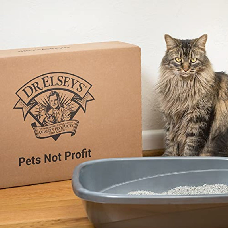 Dr. Elsey'S R & R Ct Litter - 低剂量、低追踪、高品质的聚集厕所垫，具有优异的香味控制，未香味和天然成分，用于减轻压力，健康呼吸和易于清洁，猫砂盆，宠物废物管理，时尚包装，耐用包装