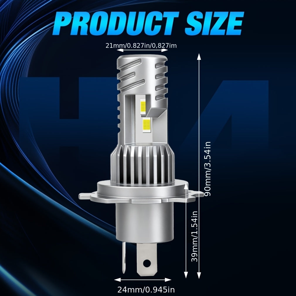 2-Pack H4 9003 LED Headlights Canbus Smart Control Super Bright H4 LED High/Low Beam for Car