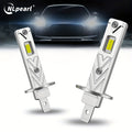 2Pcs 20000LM 100W H1 LED Bulb 6500K White Headlight CSP 7035 Chip Mini Size Design Wireless Fog Light Fanless Vehicle LED Plug-and-Play 12V