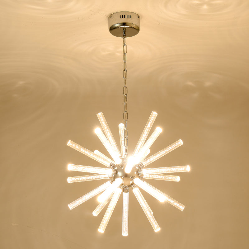24-light bubble column pendant light, adjustable hanging lamp, living room dining room decorative light, hotel project lighting fixture