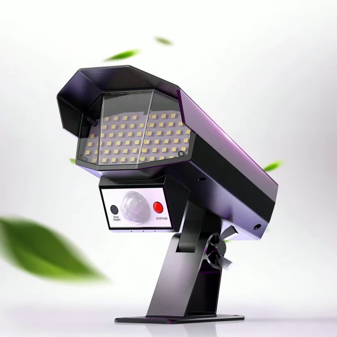 1pc LED Ultra-bright Solar Wall Light | HD Camera Design | Dazzling Bright Light with Motion Sensor | Realistic Surveillance Effects | Remote Control Included | Anti-theft Feature | Durable ABS Material Suitable for Commercial Streets and Garages