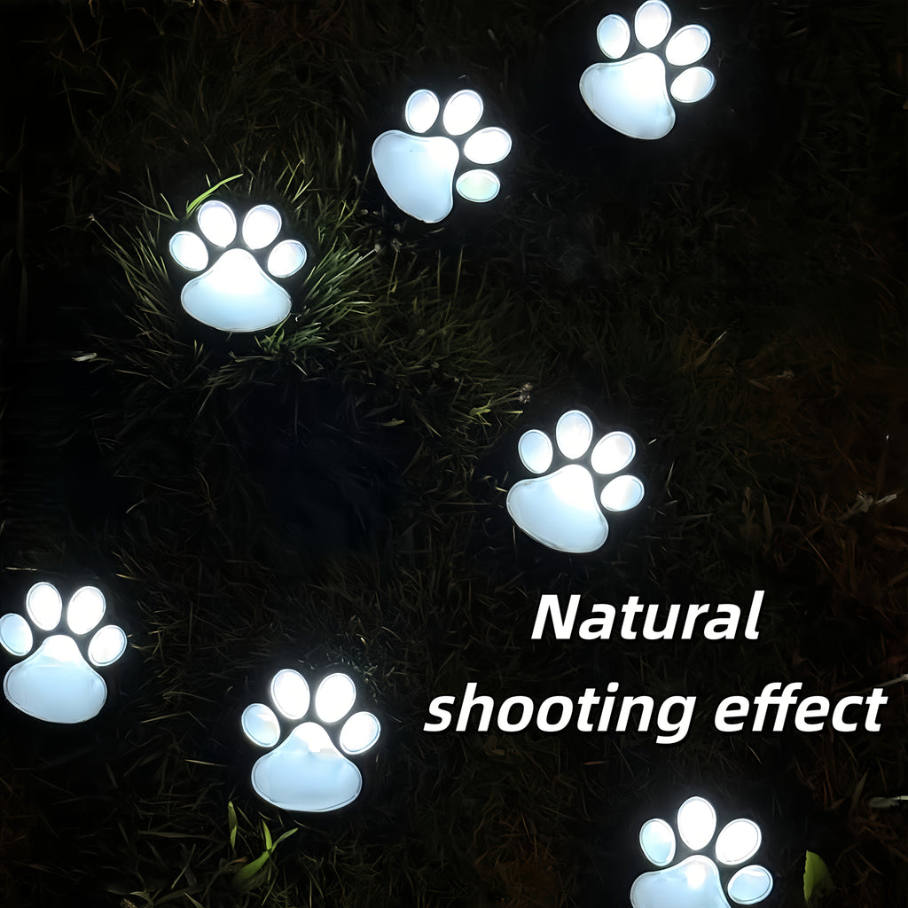 Outdoor Ground Light Designed for Pet Lovers: IPX4 Waterproof, 16-Piece Solar LED Dog Paw Print Light Set, Automatic On/Off Function, Perfect for Garden, Walkway, Indoor Decoration and Four Seasons Home Decoration Gift
